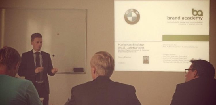 Georg Klausner presenting a Digital Marketing Strategy for the BMW Group
